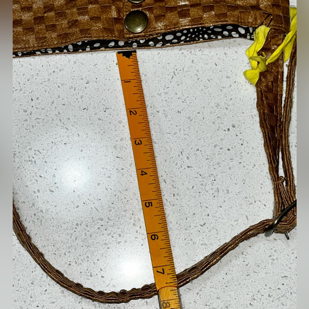 Industry Brand 18”L Woven Tote Bag NWT Brown Faux Leather BasketWeave - Picture 13 of 13